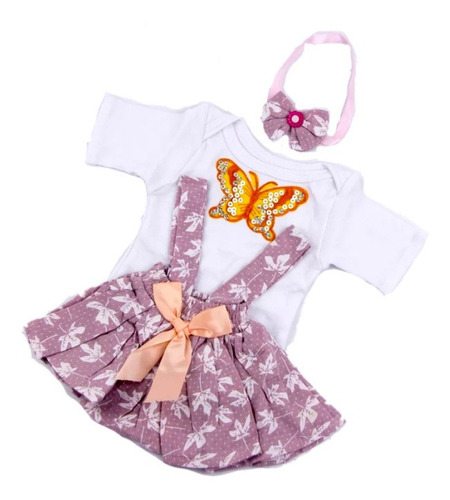 Roupa Para Boneca Bebê Reborn Realista Veste De 45 A 48 Cm